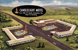 Candlelight Motel & Restaurant near Ft. Benning Columbus, GA Postcard Postcard