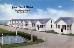 York Beach Motel Postcard