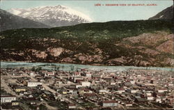 Birdseye view of Skagway Alaska Postcard Postcard