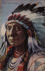 Chief Red Cloud Native Americana Postcard Postcard