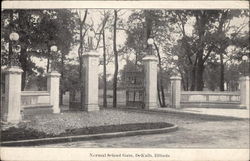 Normal School Gate DeKalb, IL Postcard Postcard