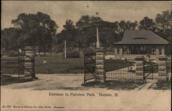 Entrance to Fairview Park Postcard