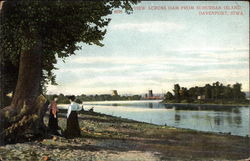 View Across Dam from Suburban Island Postcard