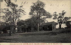 Old Davenport House, Rock Island Arsenal Postcard