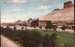 View Down Main Street Green River, WY Postcard Postcard