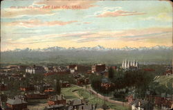 Birds eye view of Salt Lake City Utah Postcard Postcard