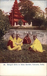 Bengali Girls in Eden Garden Postcard