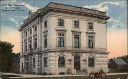 US Post Office and Court House Grand Forks, ND Postcard Postcard