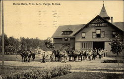 Horse Barn, N D.A.C Fargo, ND Postcard Postcard