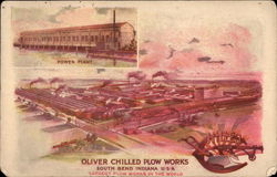 Oliver Chilled Plow Works South Bend, IN Postcard Postcard