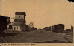 A Row of Elevators St. John, KS Postcard Postcard