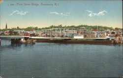 Point Street Bridge Providence, RI Postcard Postcard