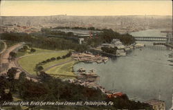 Fairmount Park - Bird's Eye View from Lemon Hill Philadelphia, PA Postcard Postcard