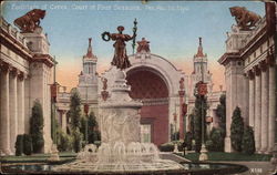 Fountain of Ceres, Court of Four Seasons, Pan.Pac.Intl.Exp Postcard