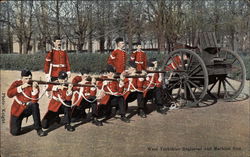 West Yorkshire Regiment and Machine Gun Military Postcard Postcard