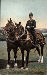 British Army Officer on Horse Military Postcard Postcard