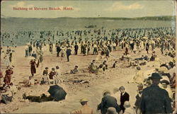 Bathing at Revere Beach Massachusetts Postcard Postcard