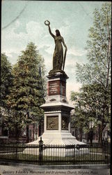 Soldiers & Sailors Monument and St. Jeromes Church Postcard