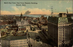 Bird's Eye View, East from Majestic Building Postcard