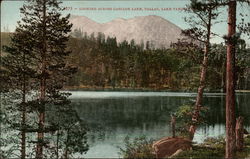 Looking across Cascade Lake, Tallac Lake Tahoe, CA Postcard Postcard