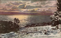 Lake Tahoe After a Snow Storm California Postcard Postcard