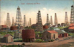 California Oil Wells Postcard Postcard