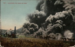 Oil Wells on Fire Postcard