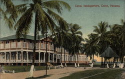 Canal Headquarters Colon, Panama Postcard Postcard