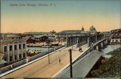 Santa Cruz Bridge Manila, Philippines Southeast Asia Postcard Postcard