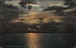 Sunset Manila Bay Postcard