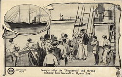 Departure of Commander Peary on Board the Steamer "Roosevelt" Postcard