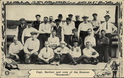 Capt. Bartlett and Crew of the Steamer "Roosevelt" Postcard Postcard