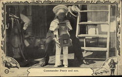 Commander Peary and son Postcard Postcard