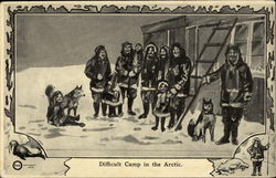 Difficult Camp in the Arctic Postcard Postcard