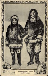 Greenlander Man and Woman Postcard