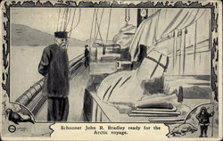 Schooner John R. Bradley ready for the Archtic Voyage Postcard