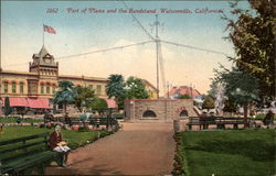 Part of Plaza and the Bandstand Postcard