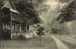 Cottage Row, Chautauqua Lake New York Postcard Postcard