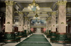 Main Lobby, US Grant Hotel San Diego, CA Postcard Postcard