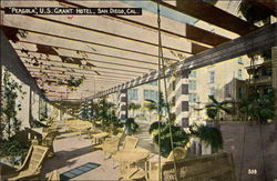 "Pergola," US Grant Hotel Postcard