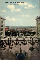 Palm Court, U. S. Grant Hotel San Diego, CA Postcard Postcard