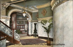 Looking Through Grand Arch Toward Marble Lobby, Hotel Alexandria Los Angeles, CA Postcard Postcard