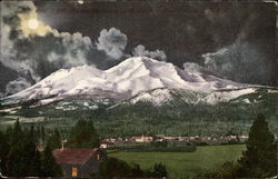 Mt. Shasta at Night Mount Shasta, CA Postcard Postcard