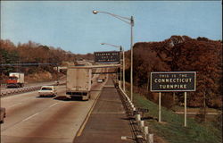 The Connecticut Turnpike at Byron Greenwich, CT Postcard Postcard