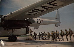 Trainees Boarding Plane Fort Benning, GA Postcard Postcard