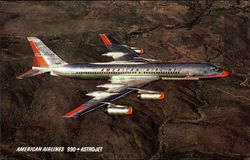 American Airlines 990 Astrojet Aircraft Postcard Postcard