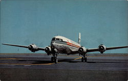 Japan Air Lines' Sleek DC-63 "Pacific Courier" Aircraft Postcard Postcard