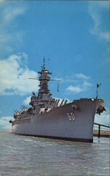 USS Alabama (BB 60) Navy Postcard Postcard