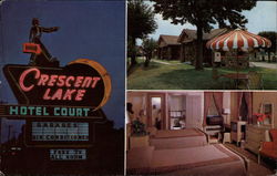 Crescent Lake Motel Courts Postcard