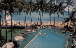 Outrigger Hotel - Waikiki Beach Postcard